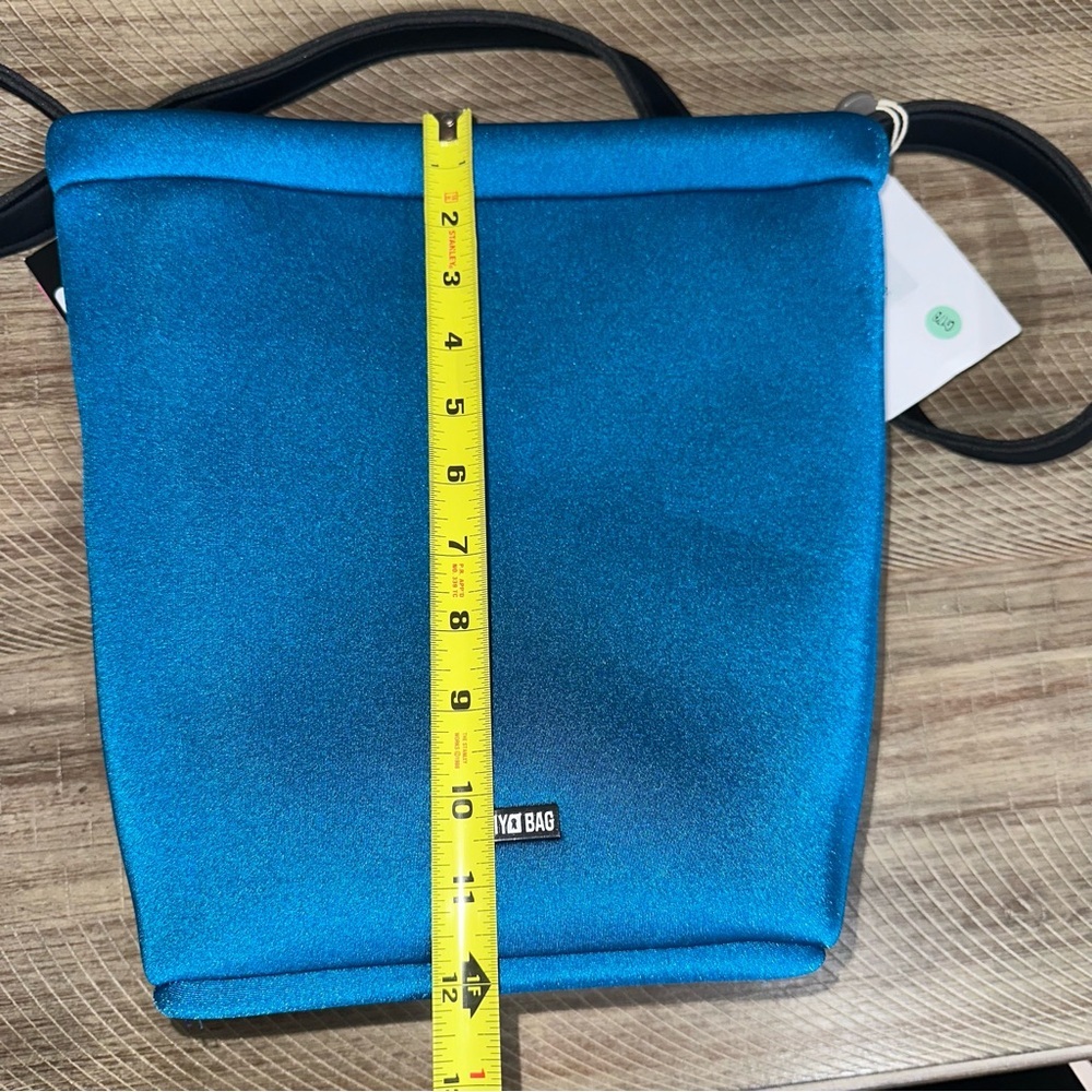 NWT Save My Bag T-Oilvia tote bag Metallics Blu Fondale - Picture 14 of 16